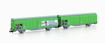 Hobbytrain H24664 - N - 2-tlg. Set Schiebewandwagen Decibello, SBB, Ep. V